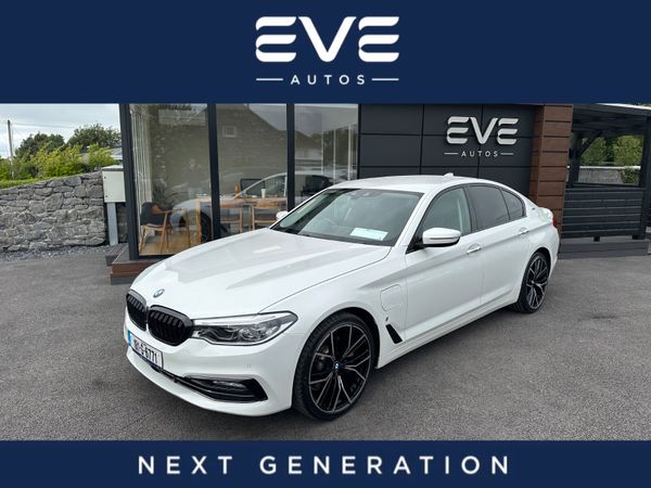 BMW 5-Series Saloon, Petrol Plug-in Hybrid, 2018, White