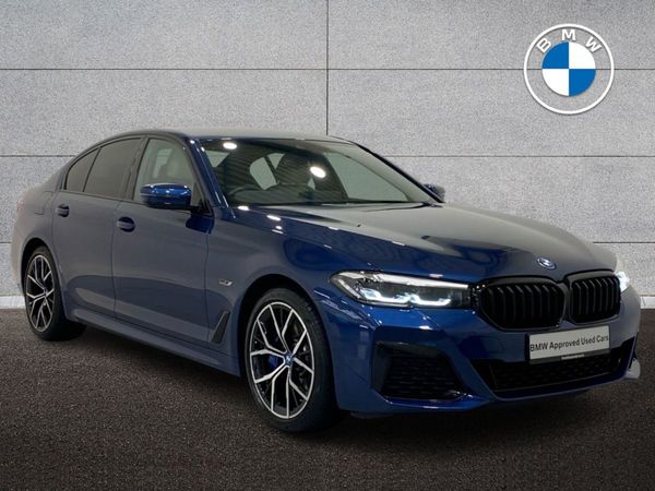 BMW 5-Series Saloon, Petrol Plug-in Hybrid, 2022, Blue