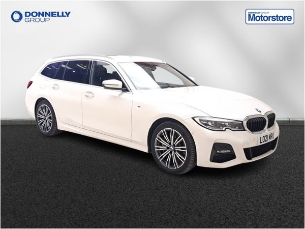BMW 3-Series Estate, Petrol Hybrid, 2021, White