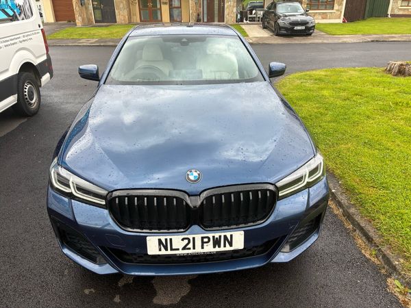 BMW 5-Series Saloon, Petrol Hybrid, 2021, Blue