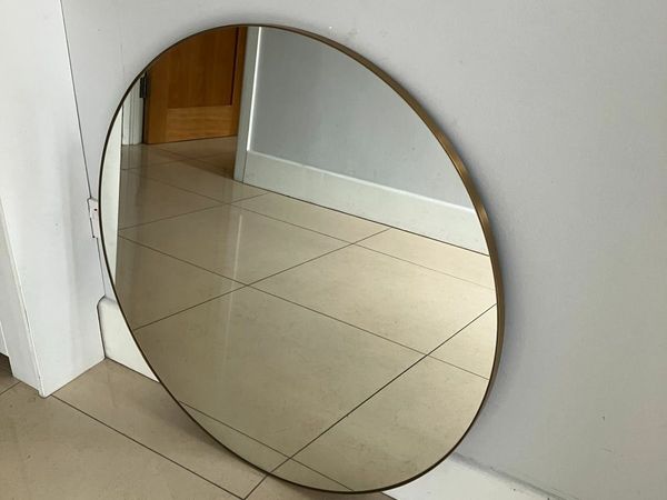 Large Gold Rimmed Circular Mirror M&S for sale in Co. Dublin for €70 on ...