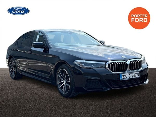 BMW 5-Series Saloon, Petrol Plug-in Hybrid, 2022, Blue
