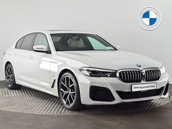 BMW 5-Series Saloon, Diesel Hybrid, 2022, White