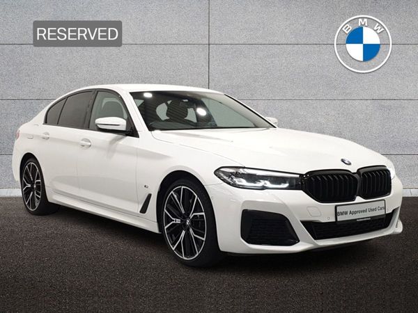 BMW 5-Series Saloon, Petrol Plug-in Hybrid, 2021, White