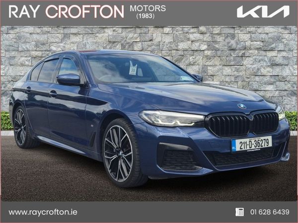 BMW 5-Series Saloon, Petrol Plug-in Hybrid, 2021, Blue