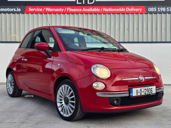 Fiat 500 Hatchback, Petrol, 2011, Red