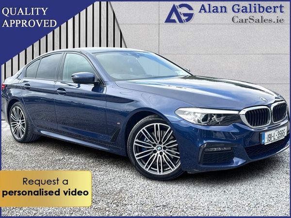 BMW 5-Series Saloon, Petrol Hybrid, 2019, Blue