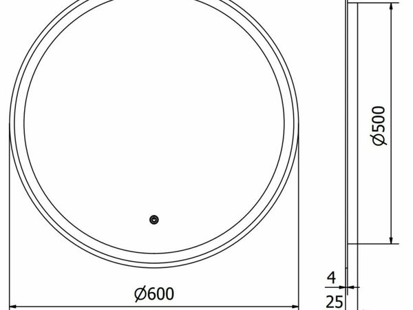 LED Bathroom Mirror Round Demister Antifog for sale in Co. Dublin for € ...