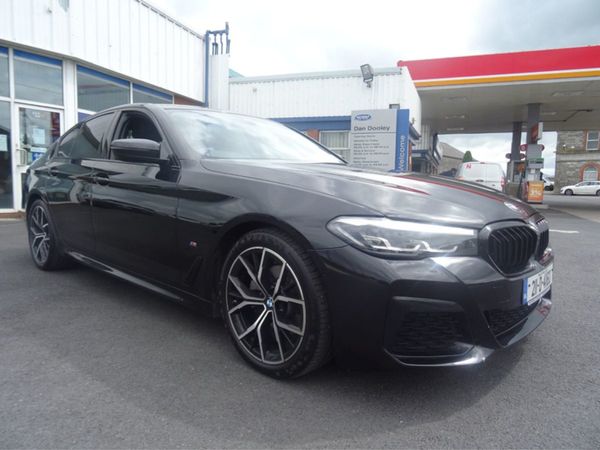 BMW 5-Series Saloon, Diesel Hybrid, 2021, Black