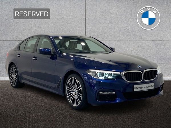 BMW 5-Series Saloon, Petrol Plug-in Hybrid, 2018, Blue