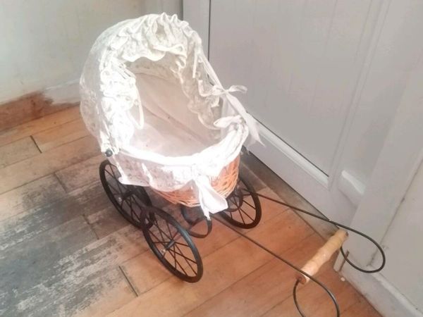 Vintage toy pram with doll for sale in Co. Dublin for €50 on DoneDeal