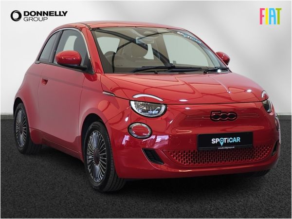 Fiat 500 Hatchback, Electric, 2022, Red