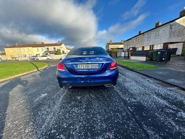 Mercedes-Benz C-Class Saloon, Diesel Hybrid, 2017, Blue