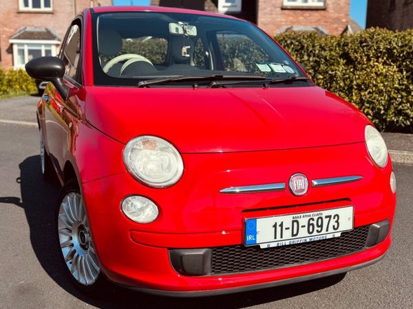 Fiat 500 Hatchback, Petrol, 2011, Red
