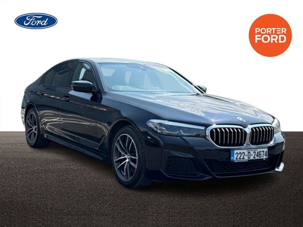 BMW 5-Series Saloon, Petrol Plug-in Hybrid, 2022, Blue