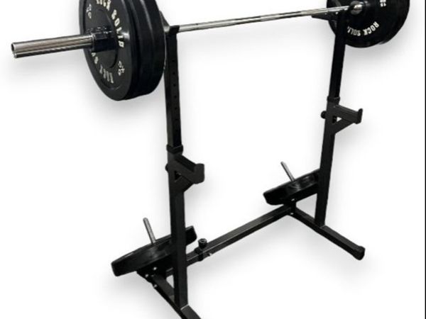 Squat rack, barbell, 100kg weights, bench (new) for sale in Co. Dublin ...