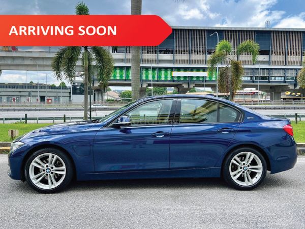 BMW 3-Series Saloon, Petrol Plug-in Hybrid, 2016, Blue