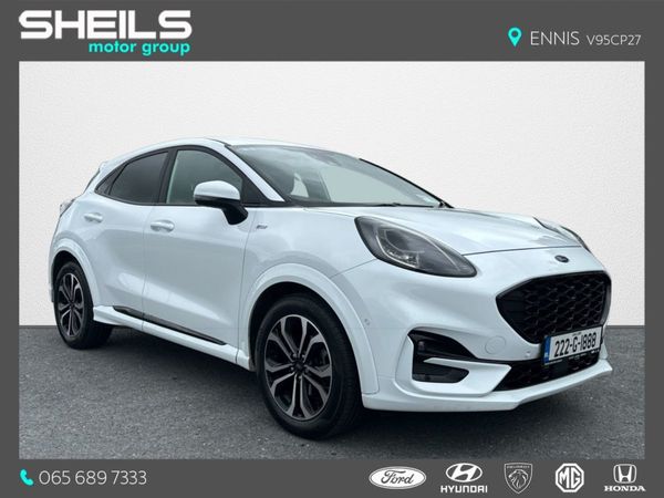 Ford Puma Crossover, Petrol Hybrid, 2022, White
