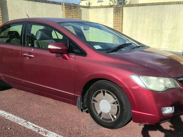 Honda Civic Saloon, Petrol Hybrid, 2008, Red