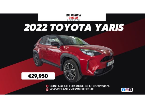 Toyota Yaris Hatchback, Petrol Hybrid, 2022, Red