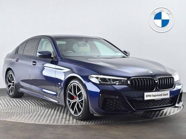 BMW 5-Series Saloon, Diesel Hybrid, 2022, Blue