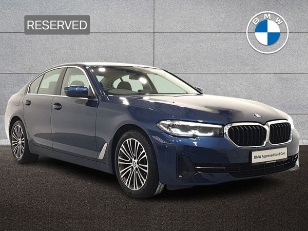 BMW 5-Series Saloon, Diesel Hybrid, 2022, Blue