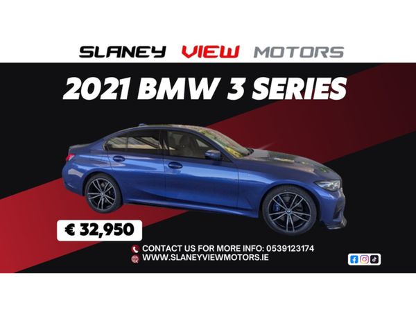 BMW 3-Series Saloon, Petrol Hybrid, 2021, Blue