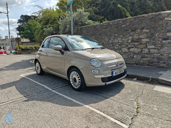 Fiat 500 Hatchback, Petrol, 2014, Beige