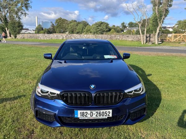 BMW 5-Series Saloon, Petrol Plug-in Hybrid, 2018, Blue