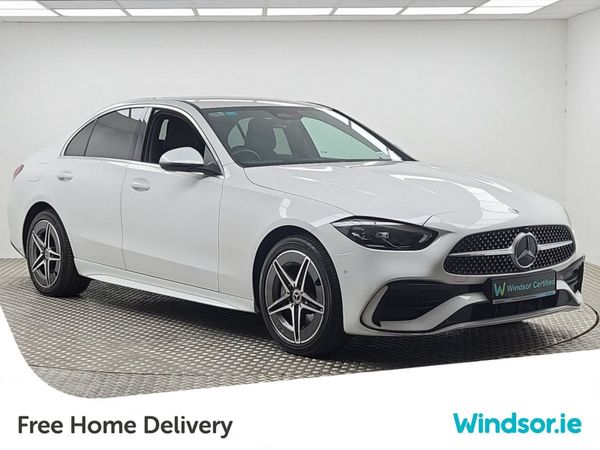 Mercedes-Benz C-Class Saloon, Petrol Hybrid, 2023, White