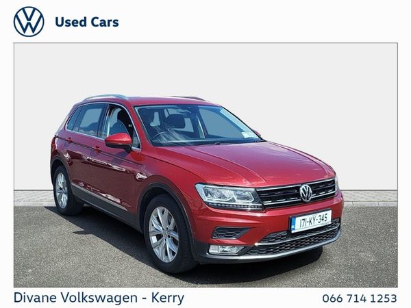 Volkswagen Tiguan SUV, Diesel, 2017, Red