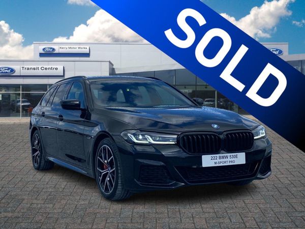BMW 5-Series Estate, Petrol Plug-in Hybrid, 2022, Black