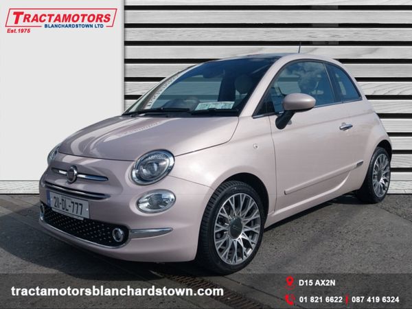 Fiat 500 Hatchback, Petrol, 2021, Red