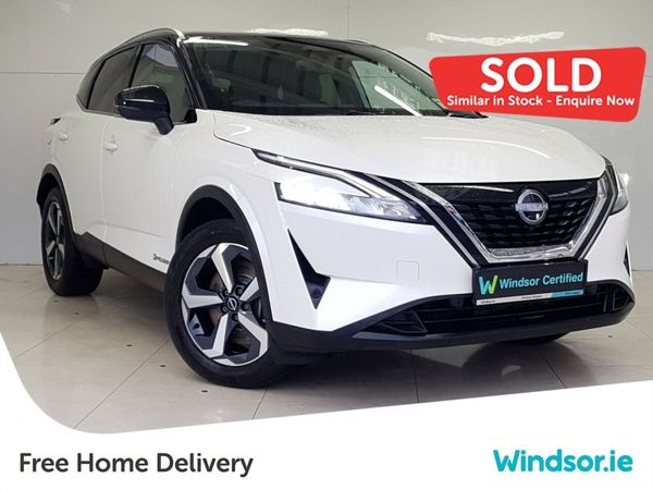 Nissan Qashqai Crossover, Petrol Hybrid, 2023, White