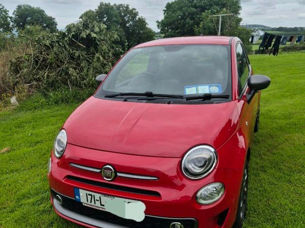 Fiat 500 Hatchback, Petrol, 2017, Red