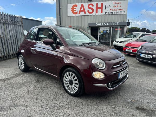 Fiat 500 Hatchback, Petrol, 2019, Red