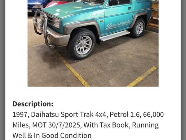 Daihatsu Sportrak SUV, Petrol, 1997, Green