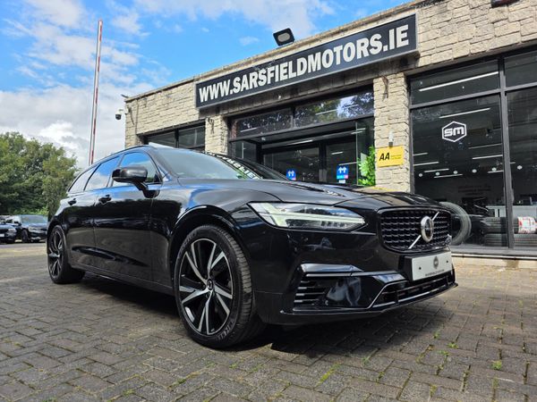 Volvo V90 Estate, Petrol Plug-in Hybrid, 2022, Black