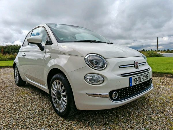 Fiat 500 Hatchback, Petrol, 2016, White