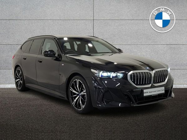 BMW 5-Series Estate, Petrol Plug-in Hybrid, 2025, Black
