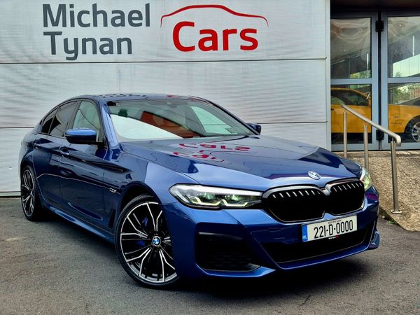 BMW 5-Series Saloon, Petrol Hybrid, 2022, Blue