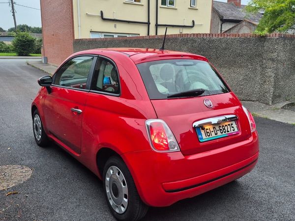 Fiat 500 Hatchback, Petrol, 2016, Red