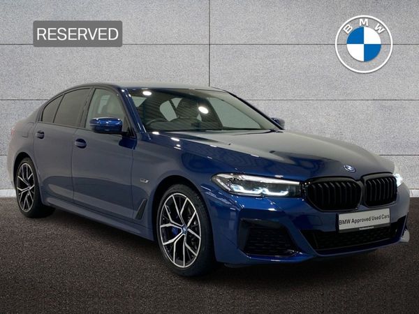 BMW 5-Series Saloon, Petrol Plug-in Hybrid, 2022, Blue