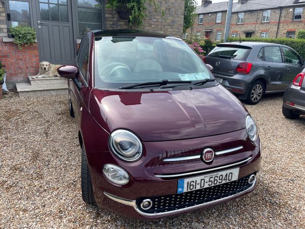 Fiat 500 Hatchback, Petrol, 2016, Red