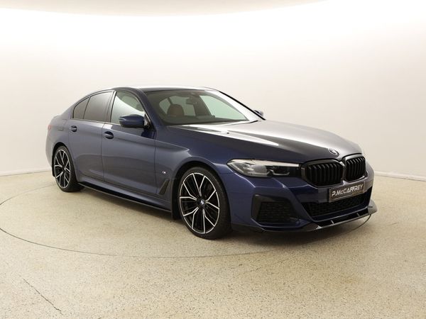 BMW 5-Series Saloon, Diesel Hybrid, 2021, Blue