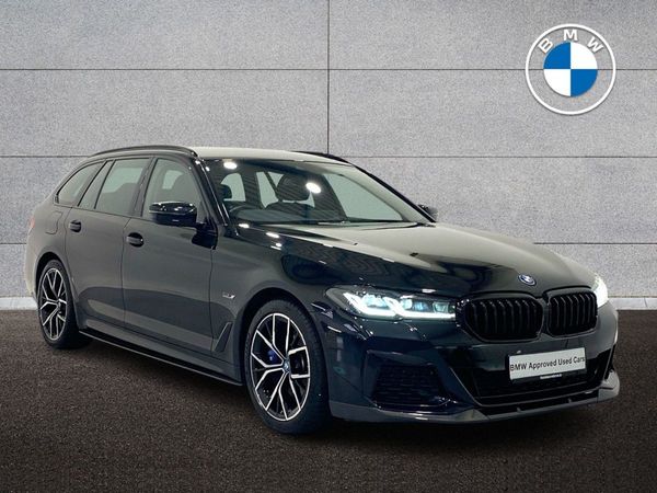 BMW 5-Series Estate, Petrol Plug-in Hybrid, 2024, Black
