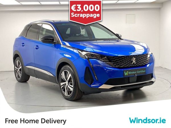 Peugeot 3008 SUV, Petrol Plug-in Hybrid, 2022, Blue