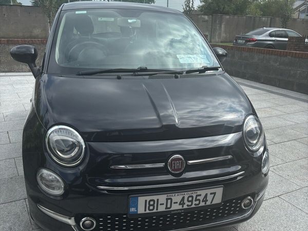 Fiat 500 Hatchback, Petrol, 2018, Black