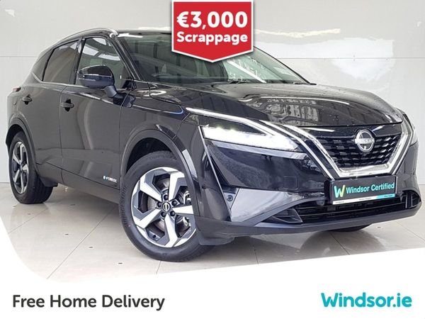Nissan Qashqai Crossover, Petrol Hybrid, 2023, Black
