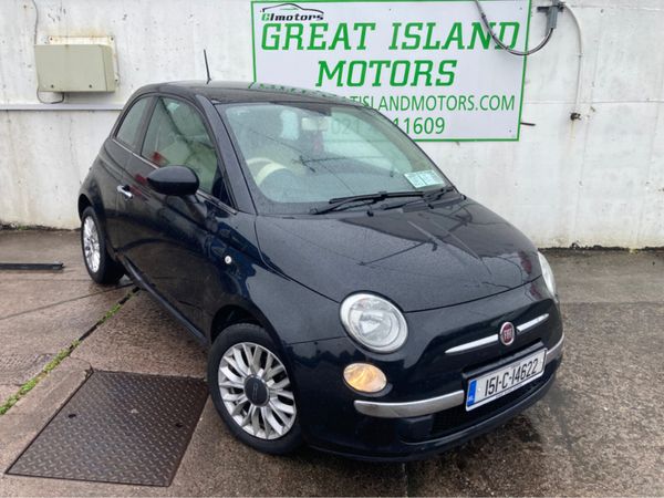 Fiat 500 Hatchback, Petrol, 2015, Black